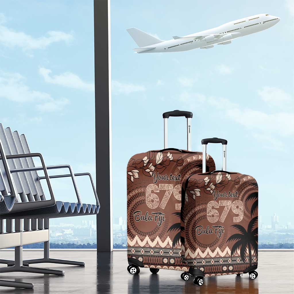Personalised Bula Fiji 679 Luggage Cover Fijian Tagimoucia Masi Tapa Art