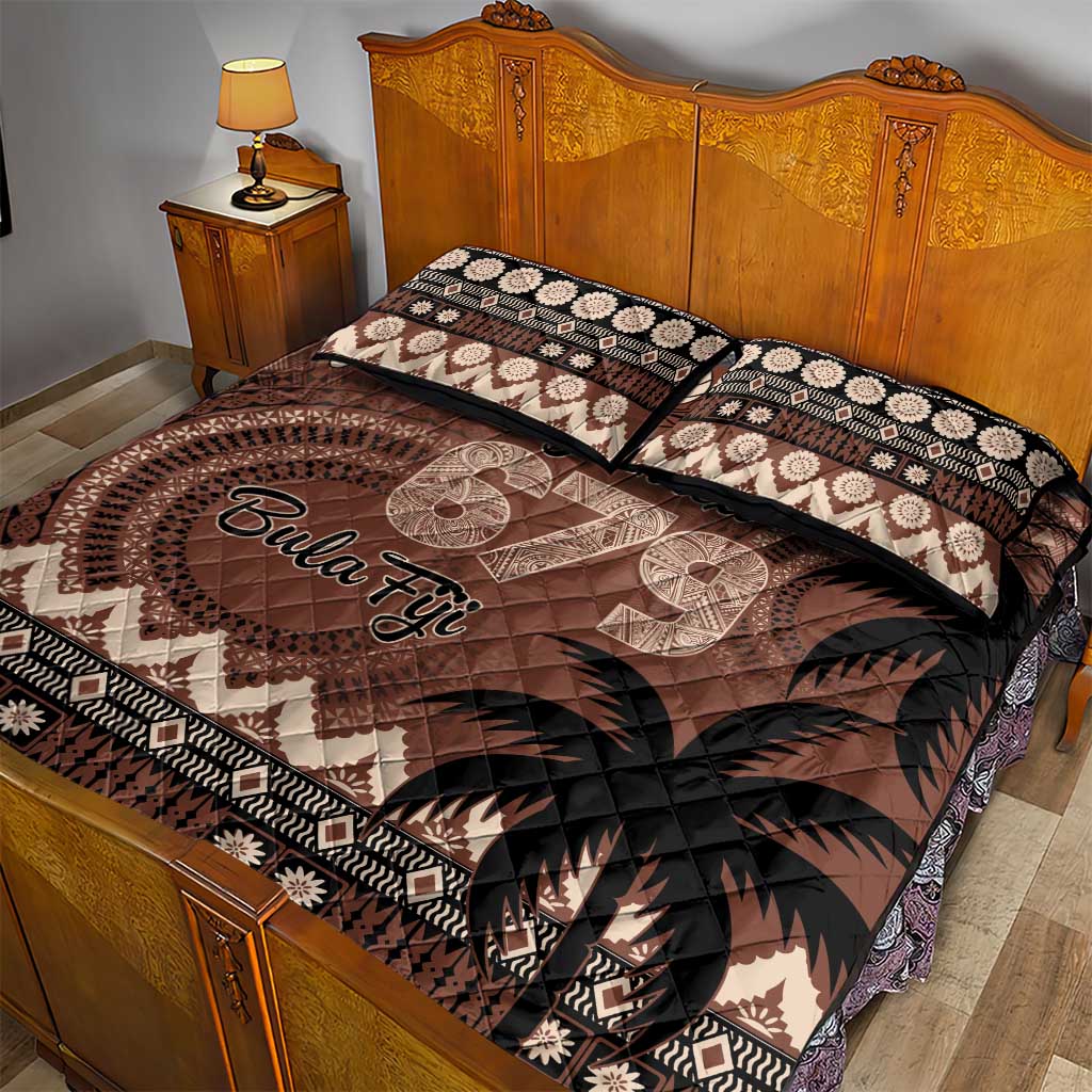 Personalised Bula Fiji 679 Quilt Bed Set Fijian Tagimoucia Masi Tapa Art
