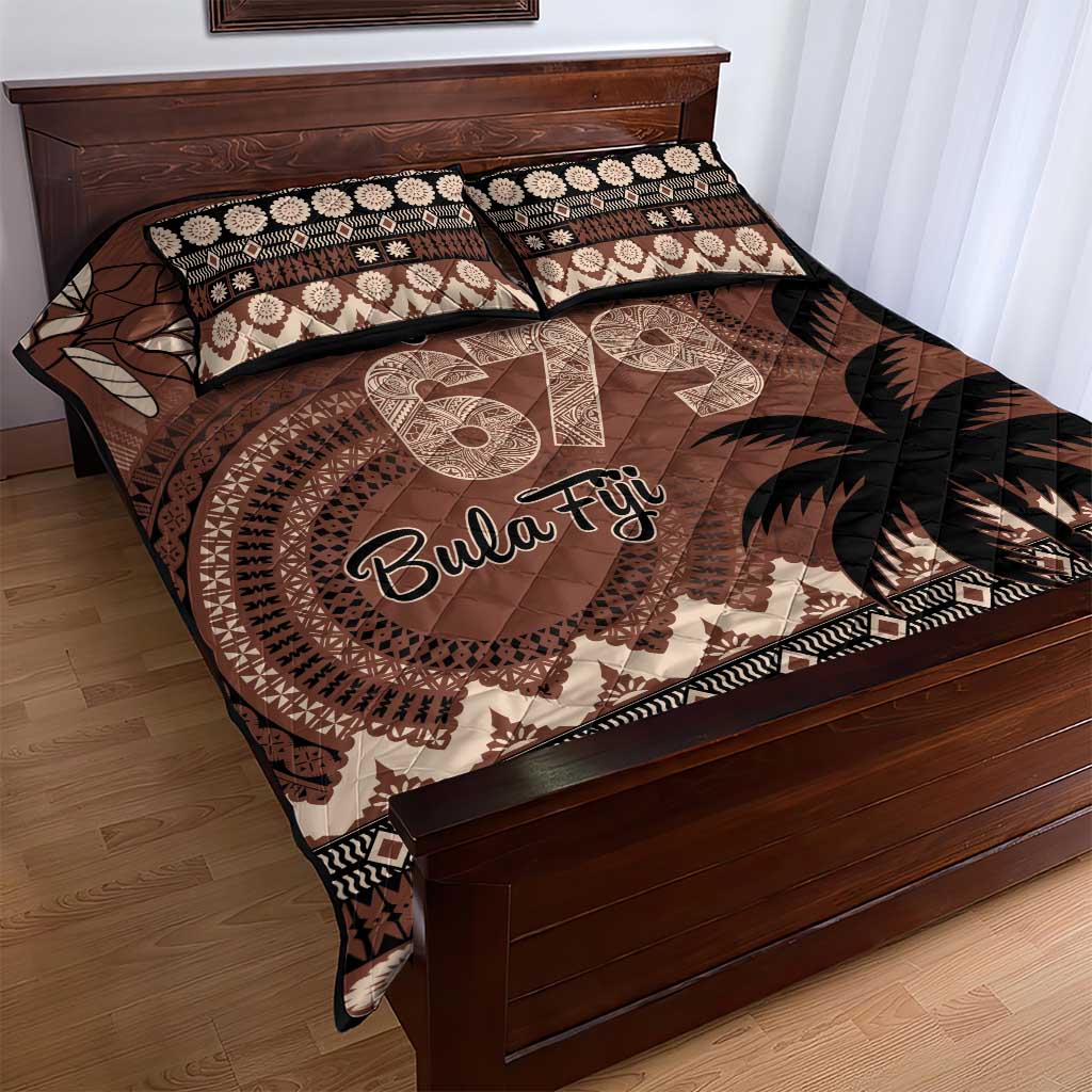 Personalised Bula Fiji 679 Quilt Bed Set Fijian Tagimoucia Masi Tapa Art