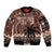 Personalised Bula Fiji 679 Sleeve Zip Bomber Jacket Fijian Tagimoucia Masi Tapa Art