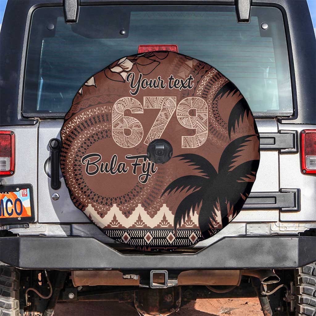 Personalised Bula Fiji 679 Spare Tire Cover Fijian Tagimoucia Masi Tapa Art