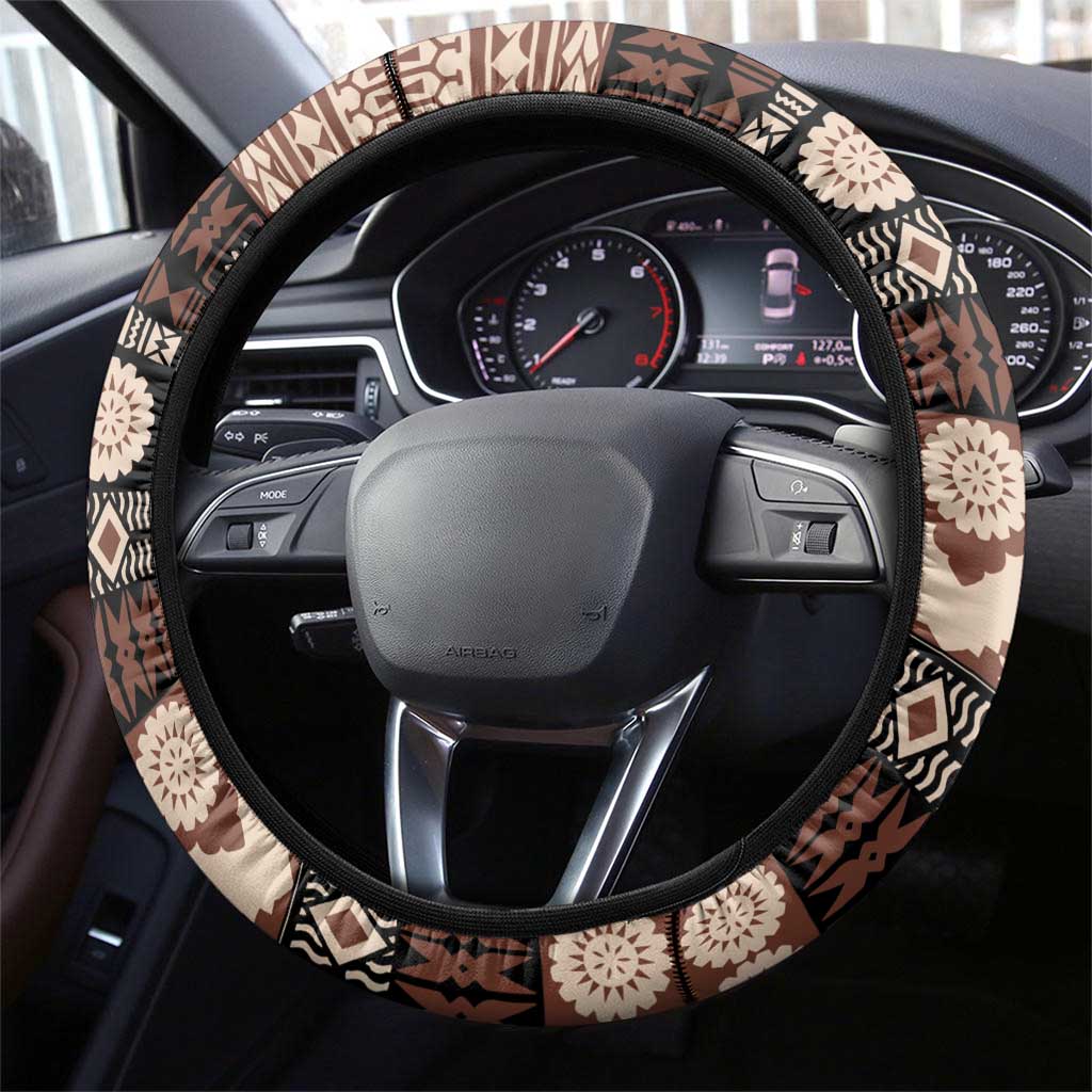 Bula Fiji 679 Steering Wheel Cover Fijian Tagimoucia Masi Tapa Art