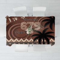 Personalised Bula Fiji 679 Tablecloth Fijian Tagimoucia Masi Tapa Art