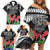 Personalised Samoa 685 Family Matching Off Shoulder Short Dress and Hawaiian Shirt Teuila Flower With Black Samoan Tattoo