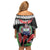 Personalised Samoa 685 Family Matching Off Shoulder Short Dress and Hawaiian Shirt Teuila Flower With Black Samoan Tattoo