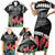 Personalised Samoa 685 Family Matching Short Sleeve Bodycon Dress and Hawaiian Shirt Teuila Flower With Black Samoan Tattoo