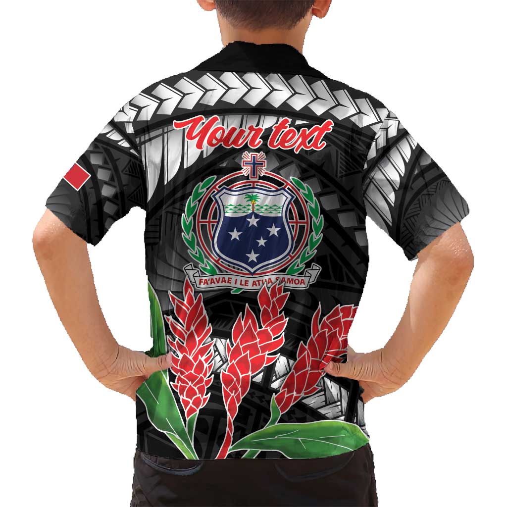 Personalised Samoa 685 Family Matching Summer Maxi Dress and Hawaiian Shirt Teuila Flower With Black Samoan Tattoo