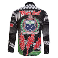 Personalised Samoa 685 Family Matching Tank Maxi Dress and Hawaiian Shirt Teuila Flower With Black Samoan Tattoo