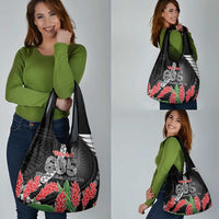 Personalised Samoa 685 Grocery Bag Teuila Flower With Black Samoan Tattoo LT9 - Polynesian Pride