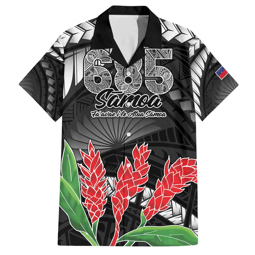 Personalised Samoa 685 Hawaiian Shirt Teuila Flower With Black Samoan Tattoo