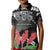 Personalised Samoa 685 Kid Polo Shirt Teuila Flower With Black Samoan Tattoo