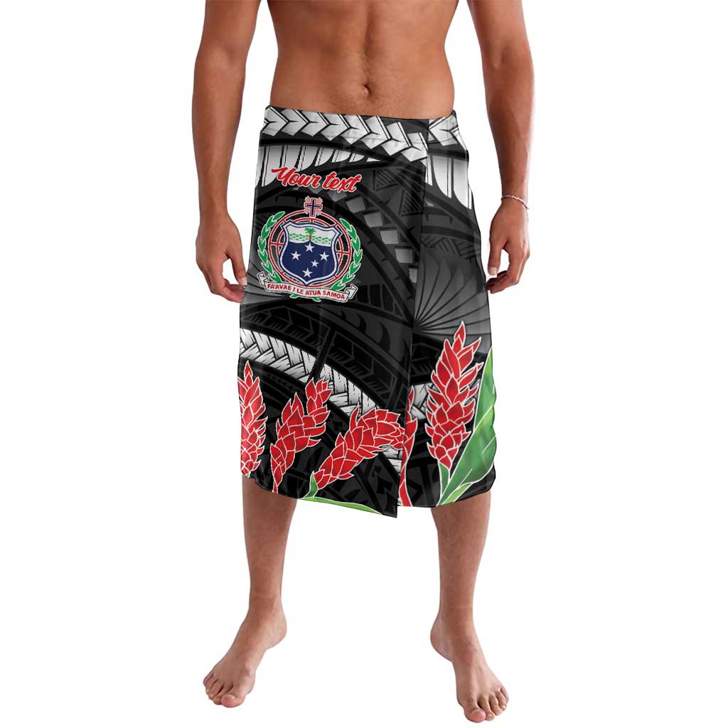 Personalised Samoa 685 Lavalava Teuila Flower With Black Samoan Tattoo