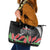Personalised Samoa 685 Leather Tote Bag Teuila Flower With Black Samoan Tattoo
