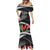 Personalised Samoa 685 Mermaid Dress Teuila Flower With Black Samoan Tattoo