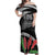 Personalised Samoa 685 Off Shoulder Maxi Dress Teuila Flower With Black Samoan Tattoo