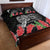 Personalised Samoa 685 Quilt Bed Set Teuila Flower With Black Samoan Tattoo