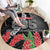 Personalised Samoa 685 Round Carpet Teuila Flower With Black Samoan Tattoo