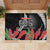 Personalised Samoa 685 Rubber Doormat Teuila Flower With Black Samoan Tattoo