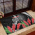 Personalised Samoa 685 Rubber Doormat Teuila Flower With Black Samoan Tattoo