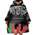 Personalised Samoa 685 Wearable Blanket Hoodie Teuila Flower With Black Samoan Tattoo