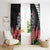 Personalised Samoa 685 Window Curtain Teuila Flower With Black Samoan Tattoo