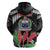 Personalised Samoa 685 Zip Hoodie Teuila Flower With Black Samoan Tattoo