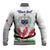 Personalised Samoa 685 Baseball Jacket Teuila Flower With White Samoan Tattoo