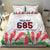 Personalised Samoa 685 Bedding Set Teuila Flower With White Samoan Tattoo