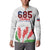 Personalised Samoa 685 Button Sweatshirt Teuila Flower With White Samoan Tattoo