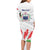 Personalised Samoa 685 Family Matching Long Sleeve Bodycon Dress and Hawaiian Shirt Teuila Flower With White Samoan Tattoo