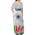 Personalised Samoa 685 Family Matching Off Shoulder Maxi Dress and Hawaiian Shirt Teuila Flower With White Samoan Tattoo