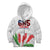 Personalised Samoa 685 Kid Hoodie Teuila Flower With White Samoan Tattoo