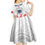 Personalised Samoa 685 Kid Short Sleeve Dress Teuila Flower With White Samoan Tattoo