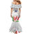 Personalised Samoa 685 Mermaid Dress Teuila Flower With White Samoan Tattoo
