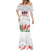 Personalised Samoa 685 Mermaid Dress Teuila Flower With White Samoan Tattoo