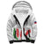 Personalised Samoa 685 Sherpa Hoodie Teuila Flower With White Samoan Tattoo