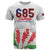 Personalised Samoa 685 T Shirt Teuila Flower With White Samoan Tattoo