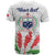 Personalised Samoa 685 T Shirt Teuila Flower With White Samoan Tattoo