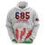 Personalised Samoa 685 Zip Hoodie Teuila Flower With White Samoan Tattoo