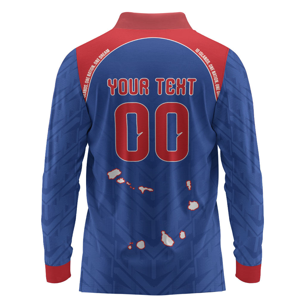 Cape Verde Atlantic Stars Custom Long Sleeve Polo Shirt Football 2026 Supporter
