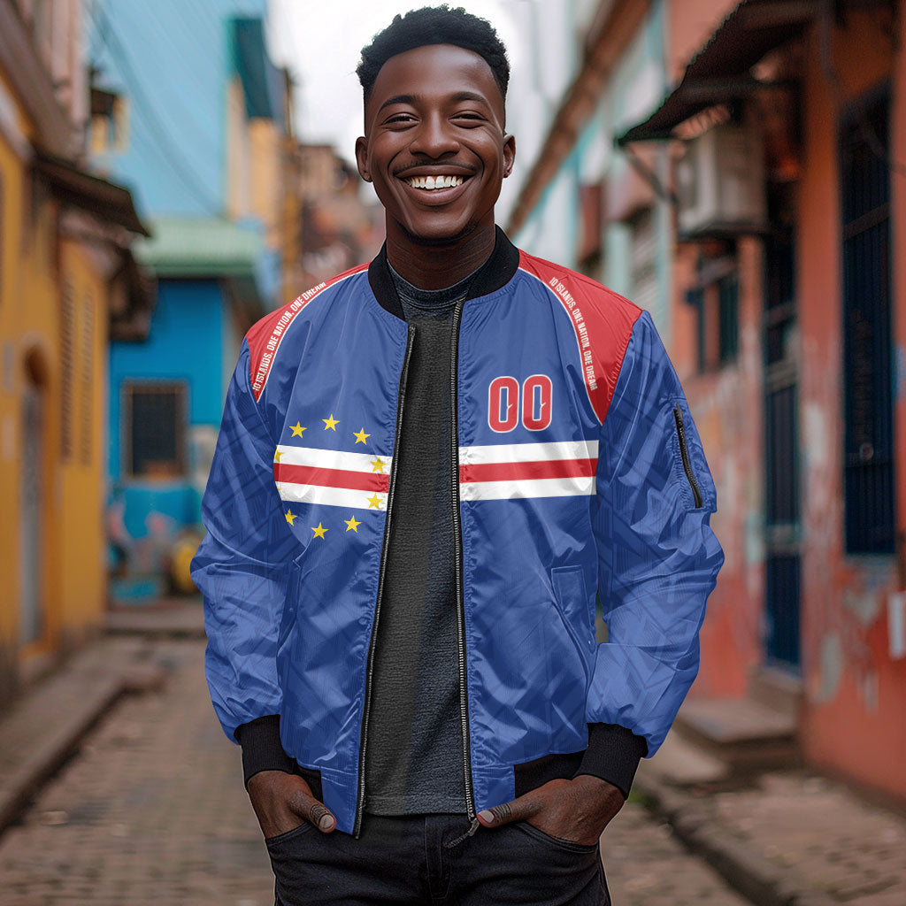Cape Verde Atlantic Stars Custom Sleeve Zip Bomber Jacket Football 2026 Supporter