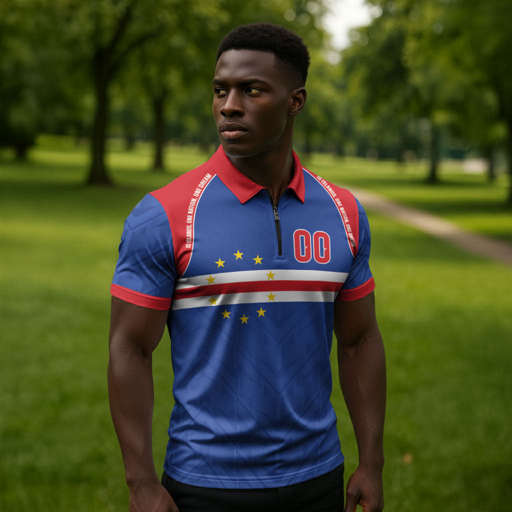 Cape Verde Atlantic Stars Custom Zipper Polo Shirt Football 2026 Supporter