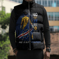 Cape Verde Goalkeeper Personalized Sleeveless Puffer Jacket 40 Years Old 27 Shots Zero Goals Vintage