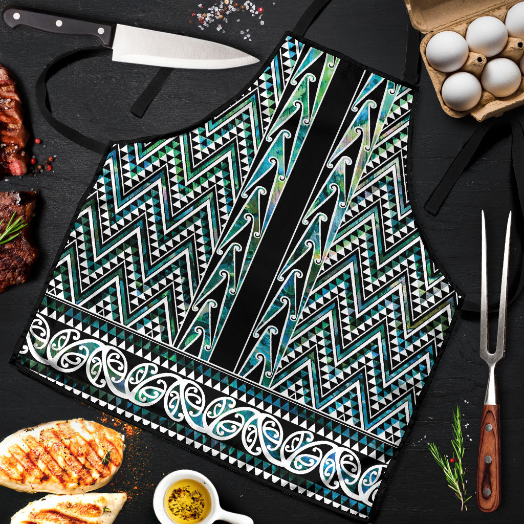 New Zealand Maori Niho Taniwha Apron Papua Shell - Mangopare Puhoro Pattern