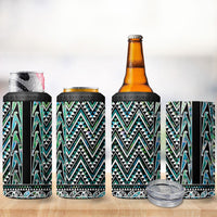 New Zealand Maori Niho Taniwha 4 in 1 Can Cooler Tumbler Papua Shell - Mangopare Puhoro Pattern