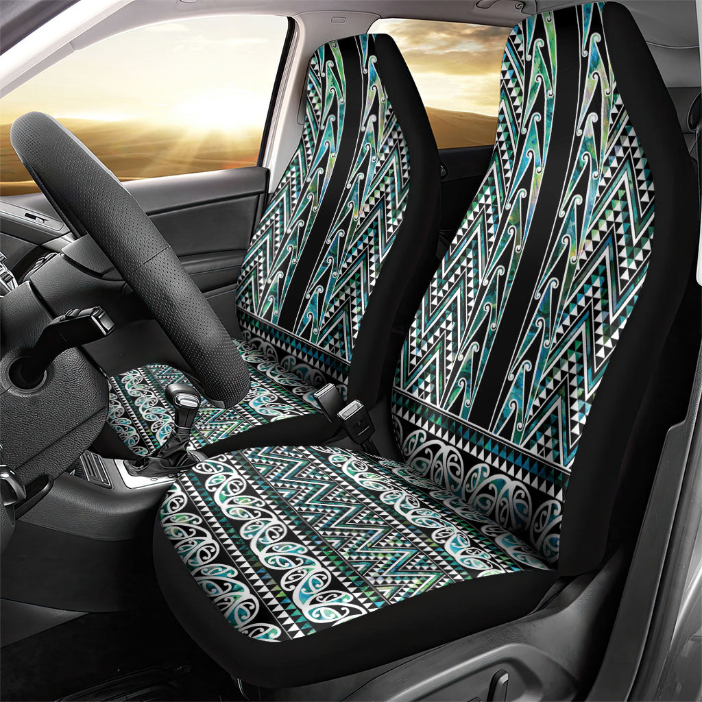 New Zealand Maori Niho Taniwha Car Seat Cover Papua Shell - Mangopare Puhoro Pattern