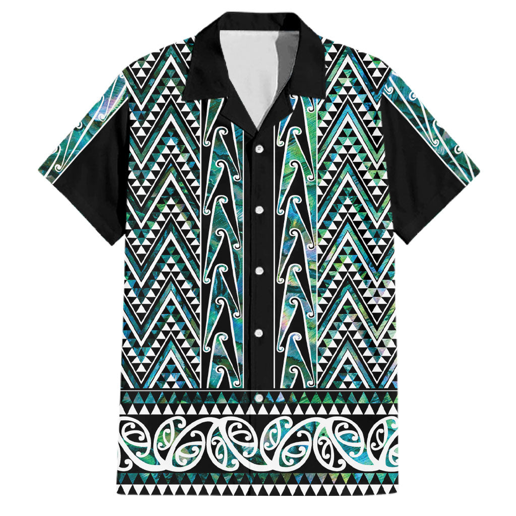 New Zealand Maori Niho Taniwha Family Matching Off The Shoulder Long Sleeve Dress and Hawaiian Shirt Papua Shell - Mangopare Puhoro Pattern