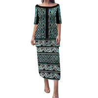 New Zealand Maori Niho Taniwha Family Matching Puletasi and Hawaiian Shirt Papua Shell - Mangopare Puhoro Pattern