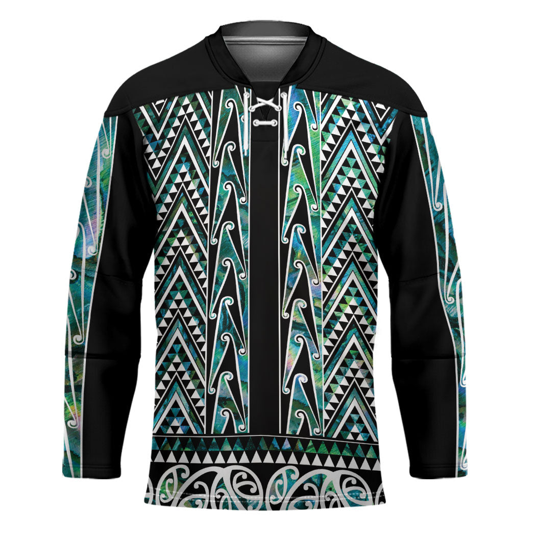 New Zealand Maori Niho Taniwha Hockey Jersey Papua Shell - Mangopare Puhoro Pattern