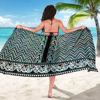 New Zealand Maori Niho Taniwha Sarong Papua Shell - Mangopare Puhoro Pattern